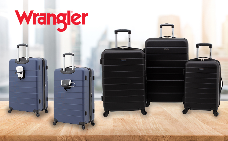 wrangler, voyage, ensemble de 3 pièces, port USB, porte-gobelet, support de téléphone, léger, extensible, spinners