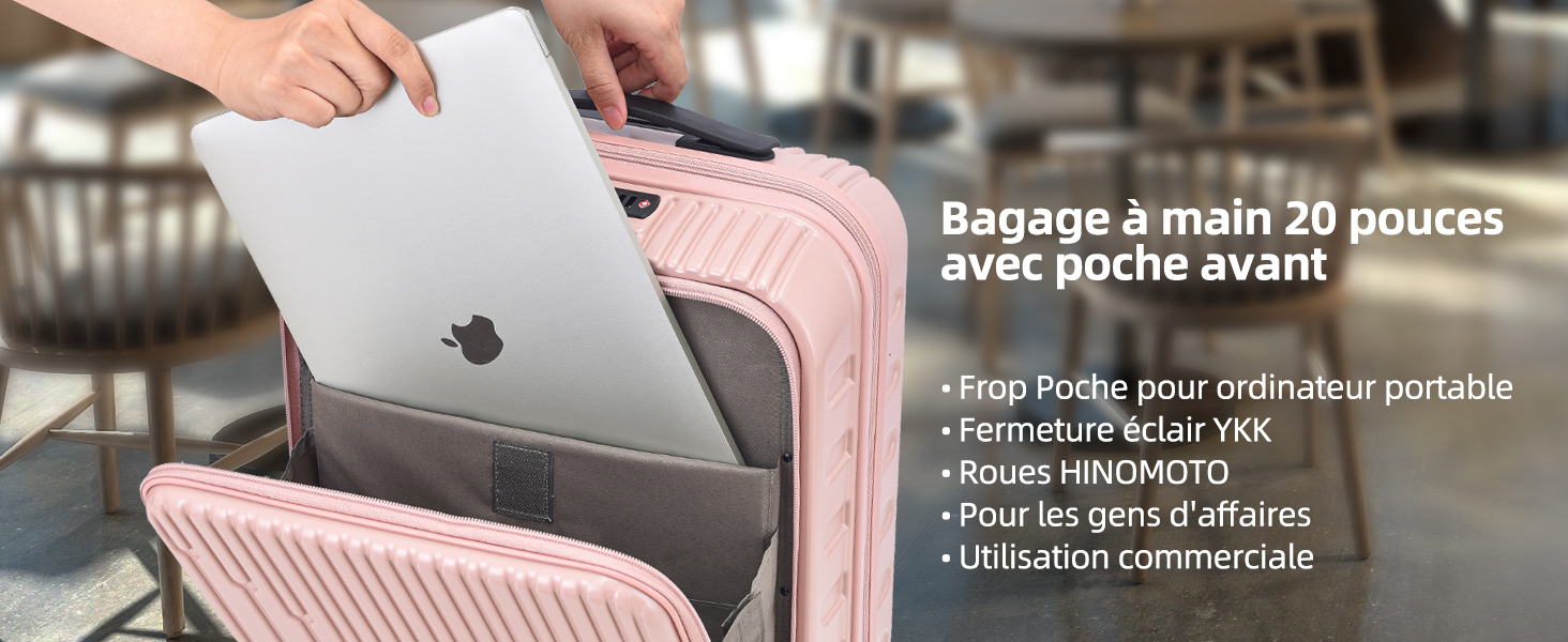 Bagaà main 20 pouces avec poche avant